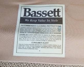 Bassett sectional sofa with chaise