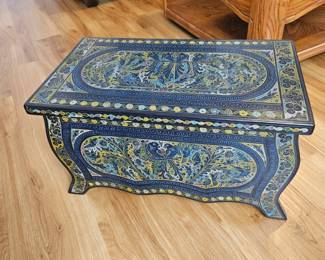 Beautifully decorated wooden chest