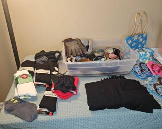 Socks, gloves and bags