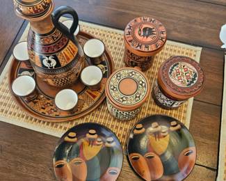 Beautiful Peruvian Dishes and Tea set