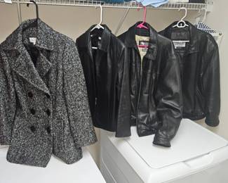 Calvin Klien Coat and Various Leather Jackets