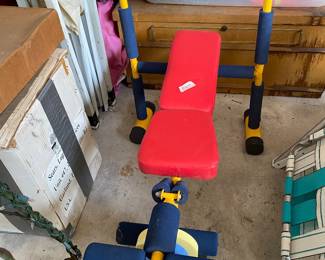 child's weight bench , so darn cute
