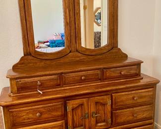 Old Hickory double mirror dresser $149