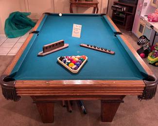 Pool table and accessories $ 800.00