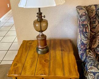 we have two matching end tables with lamps