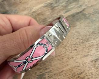 AUTHENTIC HERMES PINK ENAMEL BRACELET