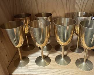 Set of Brass Goblets