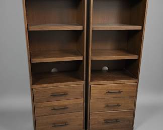 Mid-Century Modern Style Bookcase with Drawers (2 Available)