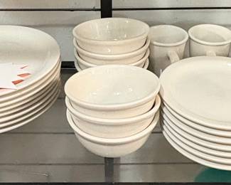 White Stoneware Dinnerware Set