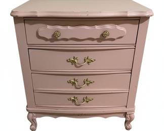 Vintage Pink French Provincial Nightstand