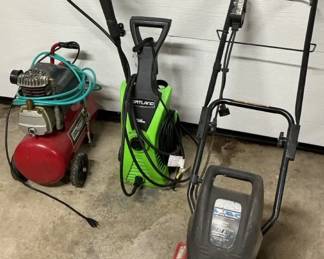 Power Washer, Cultivator, And Air Compressor