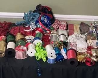 Christmas Ribbons, Bows, Ornaments  More