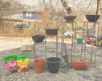 Plant Stands, Pots,  Yard Decor