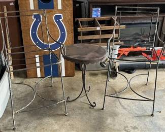 Patio Chair, Table  Umbrella Stand Set