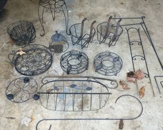 Metal Flower Pot Holders And Decor