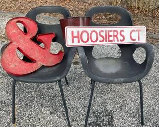 2 Retro Chairs And Decor