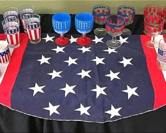 American Glassware  Flag Tablecloth 