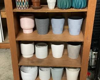 Bookshelf Full Of Plant Pots
