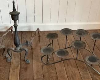 Fireplace Andirons  Candle Stand