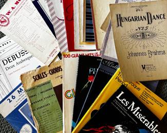 Sheet music and music books