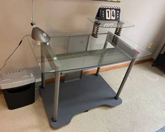 59 Studio RTA Glass Top Computer Desk