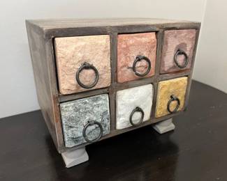 59 Stone Tabletop Storage Cabinet