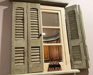 59 Farmhouse Shutter Mirror Wall Decor