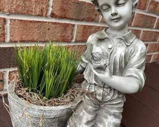 59 Little Boy Resin Planter
