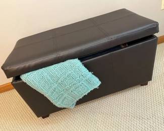 59 Faux Leather Storage Trunk