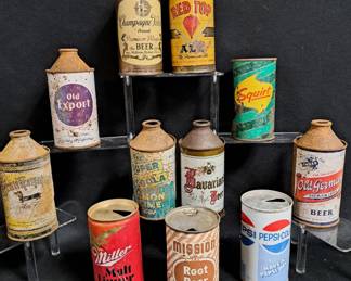 LOT OF ASSORTED CONE TOP CANS
