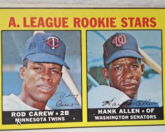 ROOKIE CARD ROD CAREW HANK ALLEN 