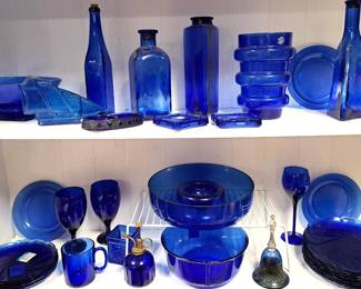 COBALT BLUE GLASS LOT