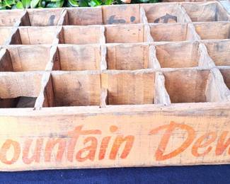 MOUNTAIN DEW WOOD BOTTLE CRATE