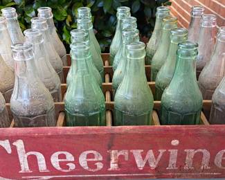 CHEER WINE CRATE & BOTTLES LOT