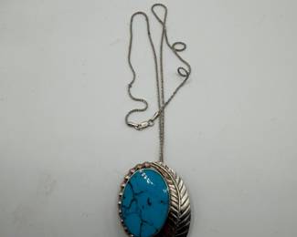 Sterling Turquoise Pendant