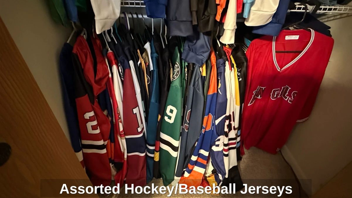 Assorted Hockey or Baseball Jerseys