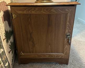 White Clad Oak Ice Box Style Nightstand