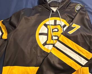 Boston Bruins Spoked B Logo Hockey Jersey Hoodie