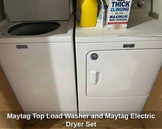 Maytag Top Load Washer and Maytag Electric Dryer Set