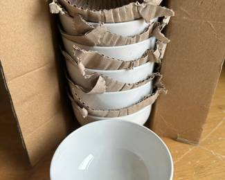 White Ceramic Ramekins or Bowls Set