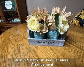 Rustic Thankful TwoJar Floral Arrangement