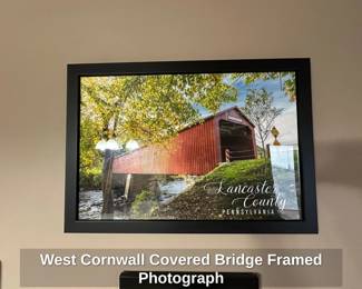 West Cornwall Covered Bridge Framed Photograph