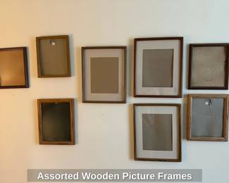Assorted Wooden Picture Frames