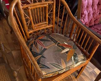 Vintage Brighton Pavilion Style Bamboo Armchair