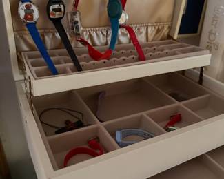 Assorted Digital Watches and Jewelry Box