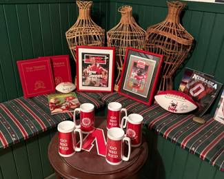 Nebraska Cornhuskers Tom Osborne Era Memorabilia Collection with Mugs
