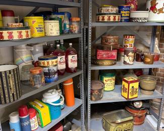 Assorted Vintage Tins, Bottles, and Collectibles