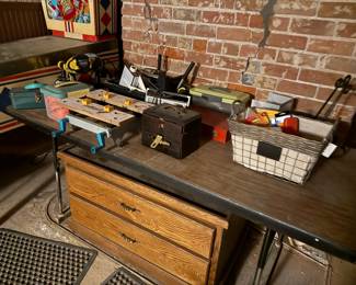 Vintage Wooden Machinist Tool Box