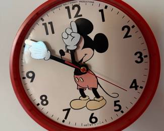 Vintage Mickey Mouse "Welby by Elgin" Wall Clock - 36 inch