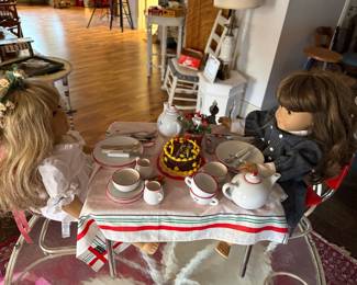 American Girl Dolls "Molly" and "Kit" Tea Party Set